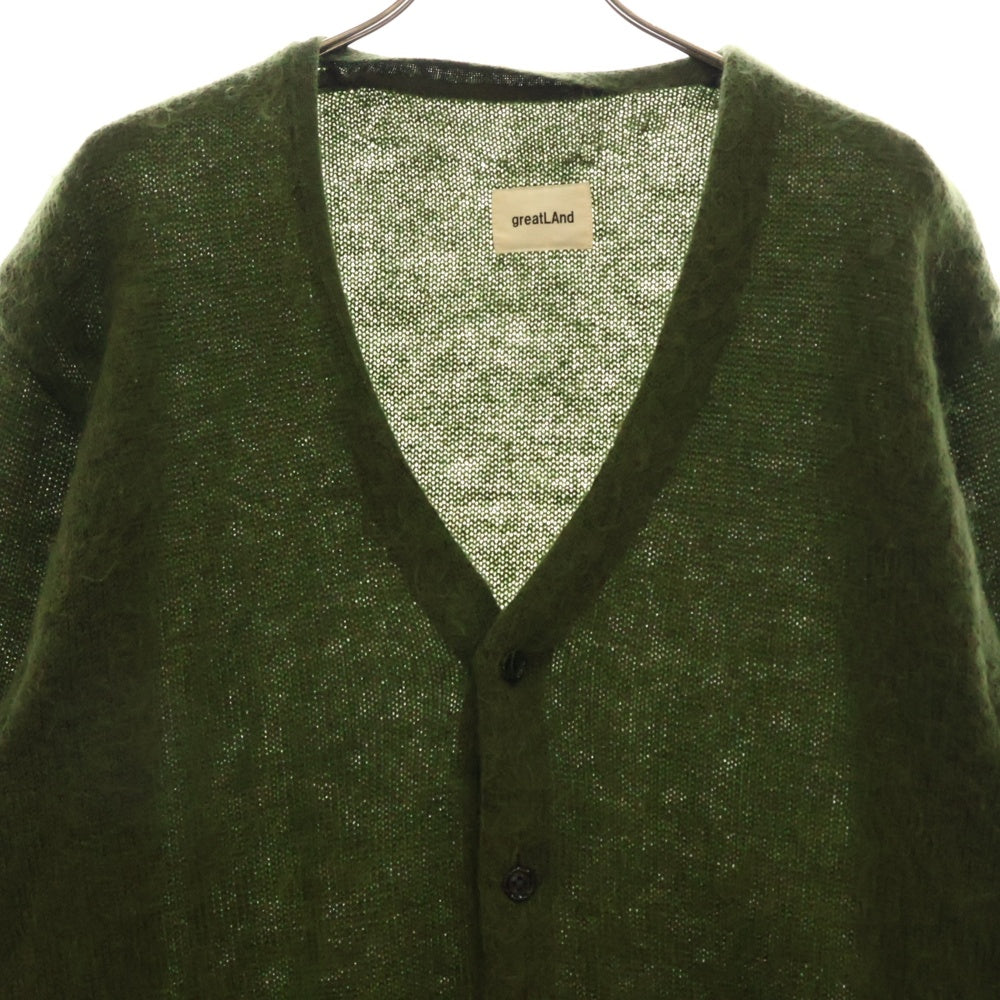 greatLand(グレイトランド) Grungeman Cardigan Jacket モヘア カーディガン ジャケット カーキ