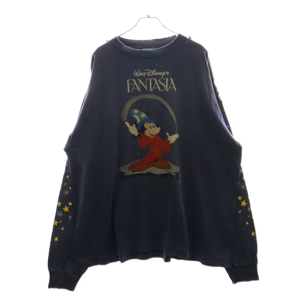 SAINT MICHAEL(セントマイケル) 25SS DNF LS TEE FANTSIA ヴィンテージ加工 ロングスリーブ長袖Tシャツ カットソー ネイビー SM-HR8-0000-C66