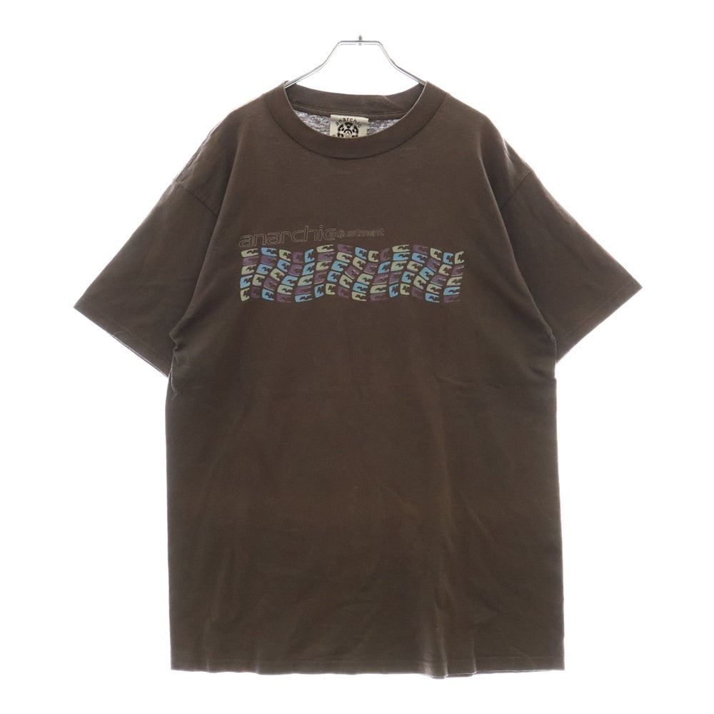 VINTAGE(ヴィンテージ) 90s anarchic adjustment フロントロゴプリント半袖Tシャツ ブラウン