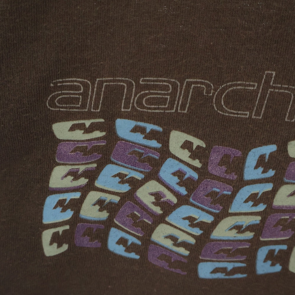 VINTAGE(ヴィンテージ) 90s anarchic adjustment フロントロゴプリント半袖Tシャツ ブラウン