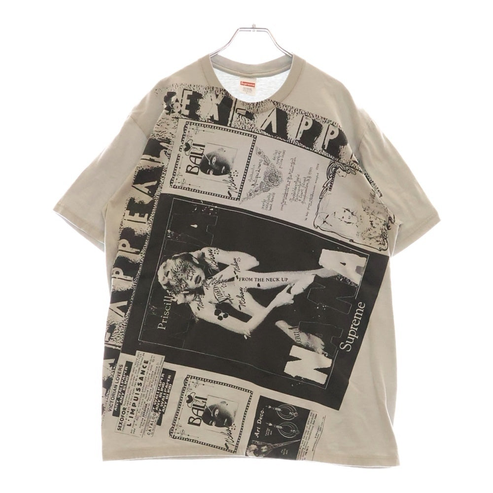 SUPREME(シュプリーム) 24SS Collage Tee コラージュ プリント クルーネック 半袖Tシャツ カットソー グレー