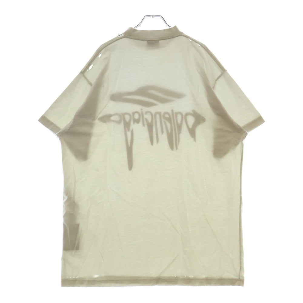 BALENCIAGA(バレンシアガ) 25SS 3B Liquefied T-Shirt Oversized フロントロゴプリント半袖Tシャツ ホワイト 787349 TRVS8