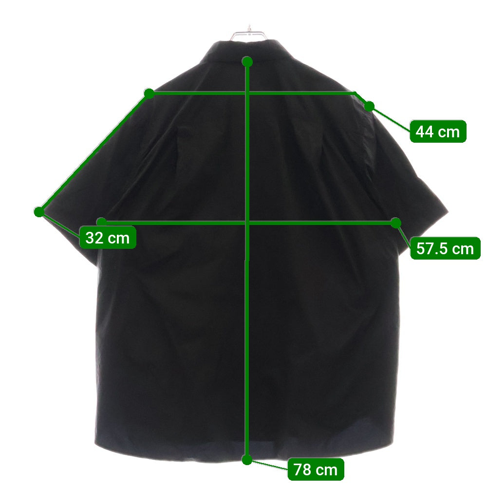 Sacai(サカイ) RIP STOP SHIRT リップストップシャツ ナイロン半袖シャツ ブラック 25-03637M