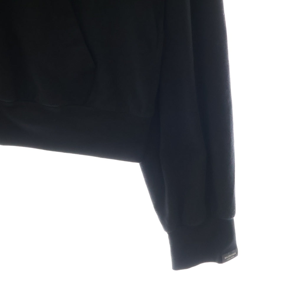 BALENCIAGA(バレンシアガ) Fitted zip-up hooded sweatshirt ジップアップ フーデッドパーカー ブラック 773284 TPVO8
