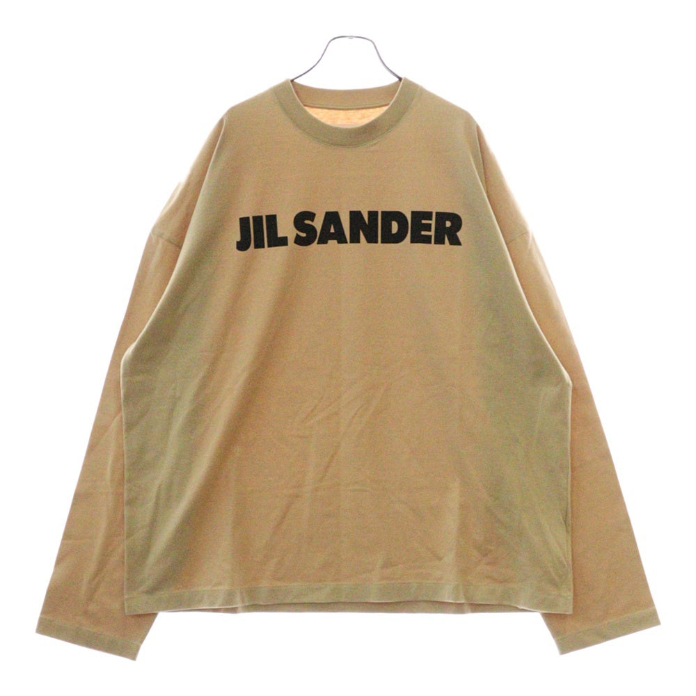 JIL SANDER(ジルサンダー) ロゴプリント クルーネックロングスリーブ 長袖Tシャツ ベージュ J22GC0136 J20215