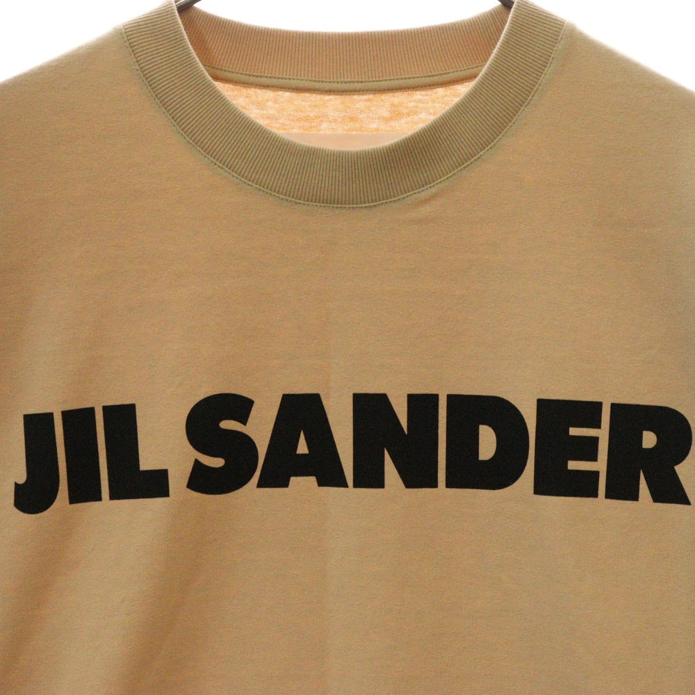 JIL SANDER(ジルサンダー) ロゴプリント クルーネックロングスリーブ 長袖Tシャツ ベージュ J22GC0136 J20215
