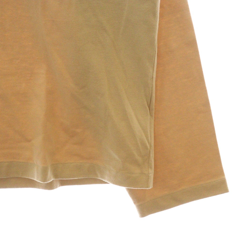 JIL SANDER(ジルサンダー) ロゴプリント クルーネックロングスリーブ 長袖Tシャツ ベージュ J22GC0136 J20215