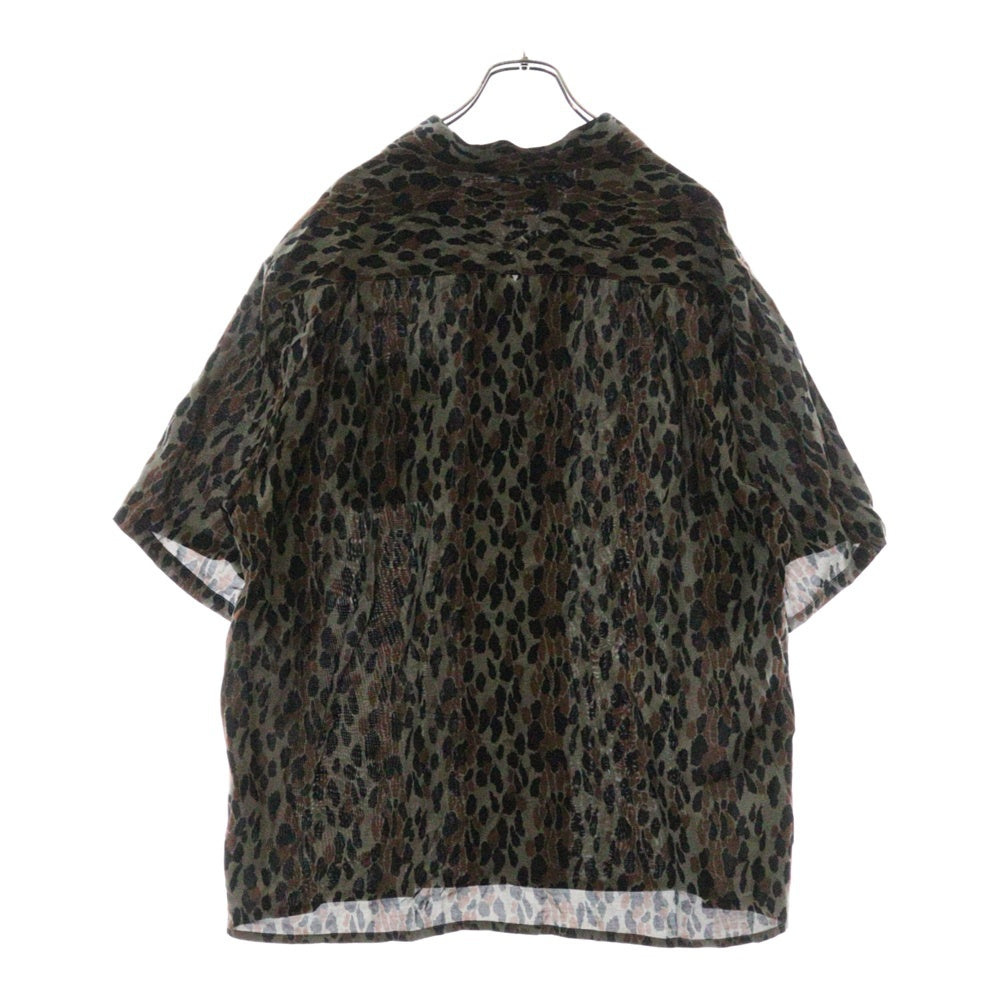 WACKO MARIA(ワコマリア) 25SS LEOPARD HAWAIIAN SHIRT S/S レオパード ハワイアン 半袖シャツ ブラウン 25SSE-WMS-HI03