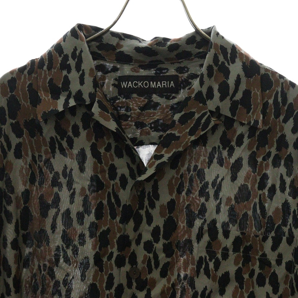 WACKO MARIA(ワコマリア) 25SS LEOPARD HAWAIIAN SHIRT S/S レオパード ハワイアン 半袖シャツ ブラウン 25SSE-WMS-HI03