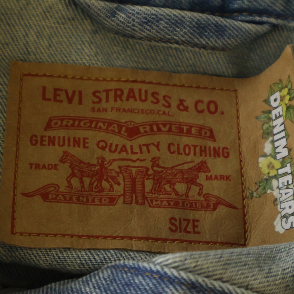 Levi's(リーバイス) ×DENIMTEARS TYPE2nd デニムティアーズ プリント セカンドトラッカー デニムジャケット インディゴ