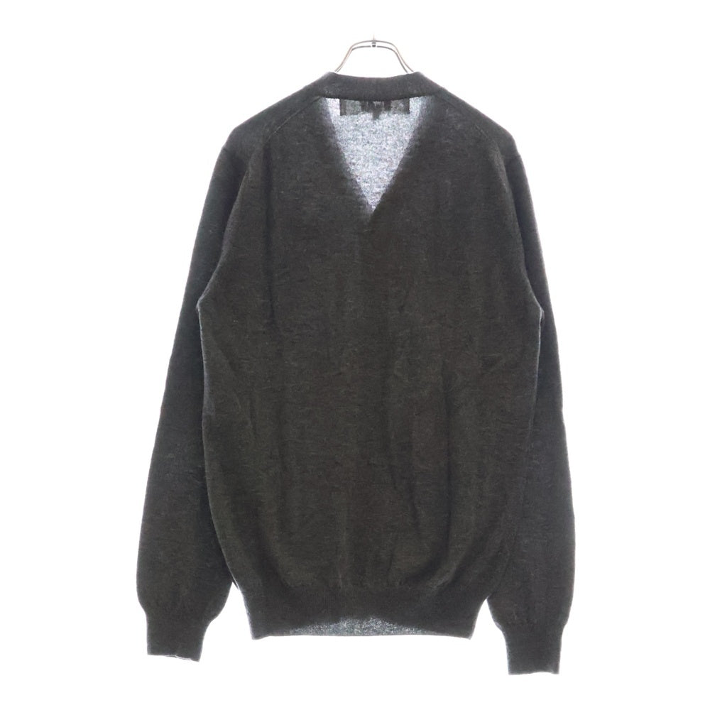 PLAY COMME des GARCONS(プレイコムデギャルソン) フロント ロゴエンブロイダリー Vネック カーディガン ニット グレー AX-N008