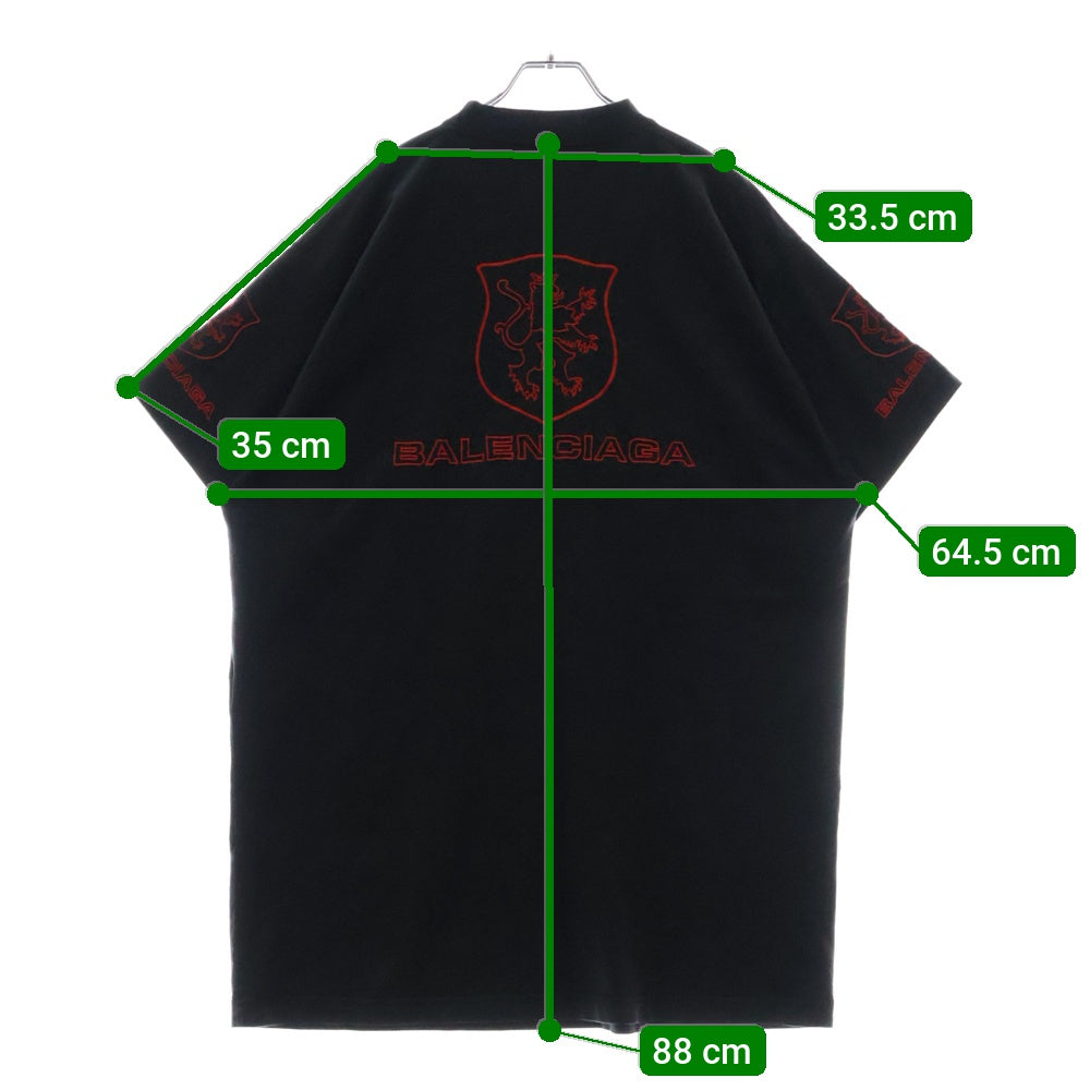 BALENCIAGA(バレンシアガ) LION CLUB Tee ライオンクラブ 半袖Tシャツ ブラック 787349 TRVR9