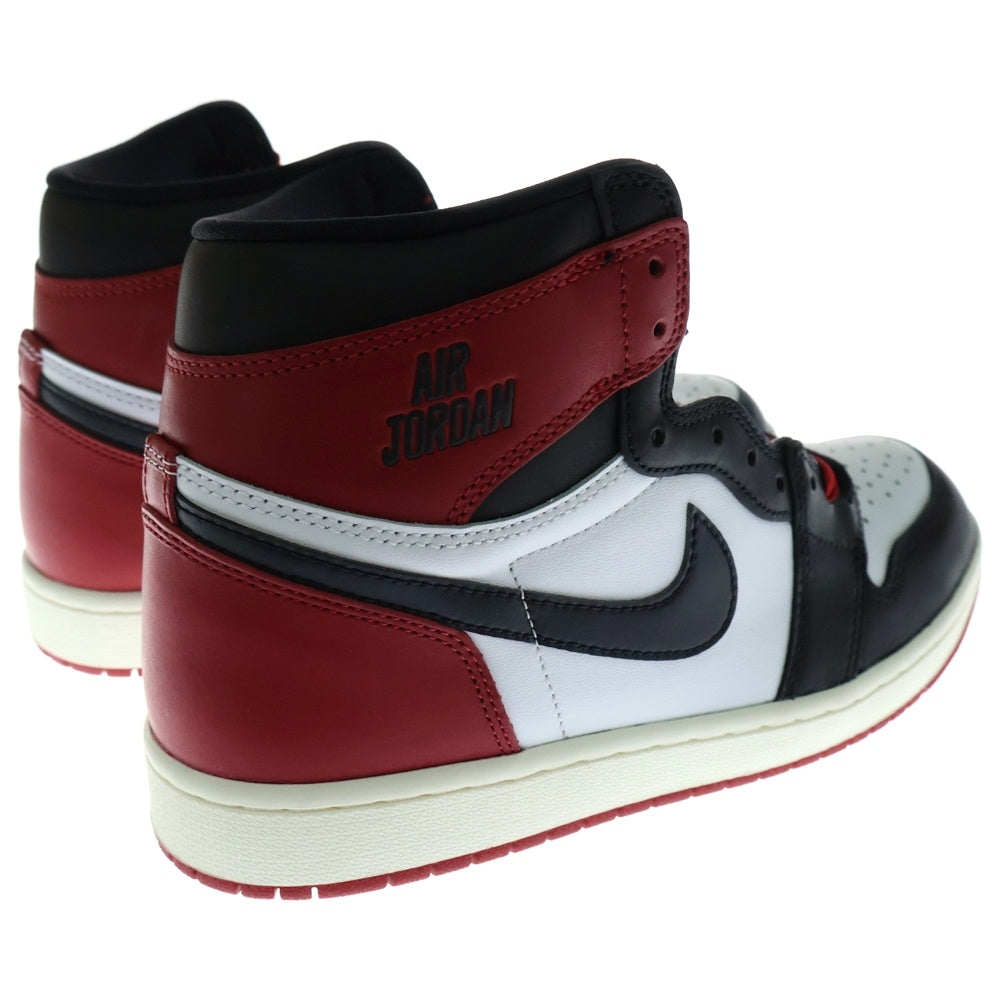 NIKE(ナイキ) AIR JORDAN 1 RETRO HIGH OG DZ5485-106 エアジョーダン1ブラックトゥリイマジンド ハイカットスニーカー ホワイト/ブラック/レッド US9/27cm