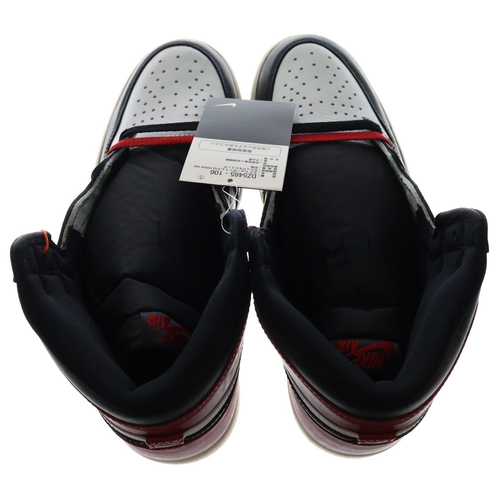 NIKE(ナイキ) AIR JORDAN 1 RETRO HIGH OG DZ5485-106 エアジョーダン1ブラックトゥリイマジンド ハイカットスニーカー ホワイト/ブラック/レッド US9/27cm