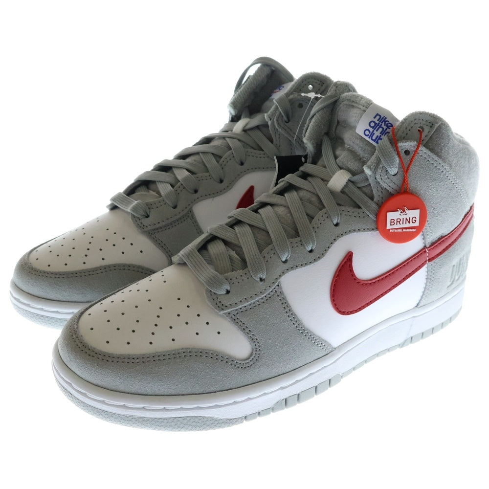 NIKE(ナイキ) DUNK HIGH Athletic Club ダンク アスレチッククラブ ハイカットスニーカー グレー/レッド US9/27cm DJ6152-001