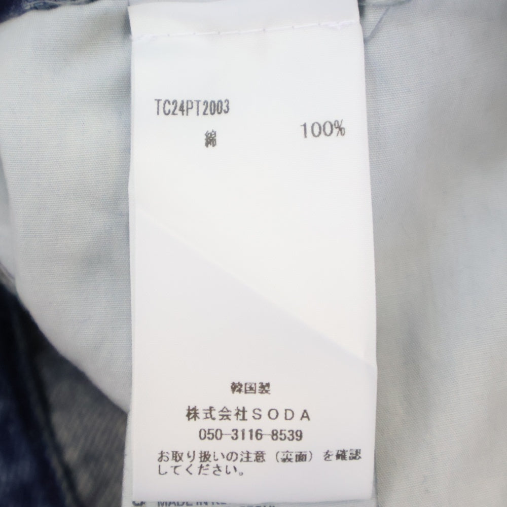 THUG CLUB(サグクラブ) CHIMERA PANTS キメラ バギーデニムパンツ インディゴ TC24PT2003