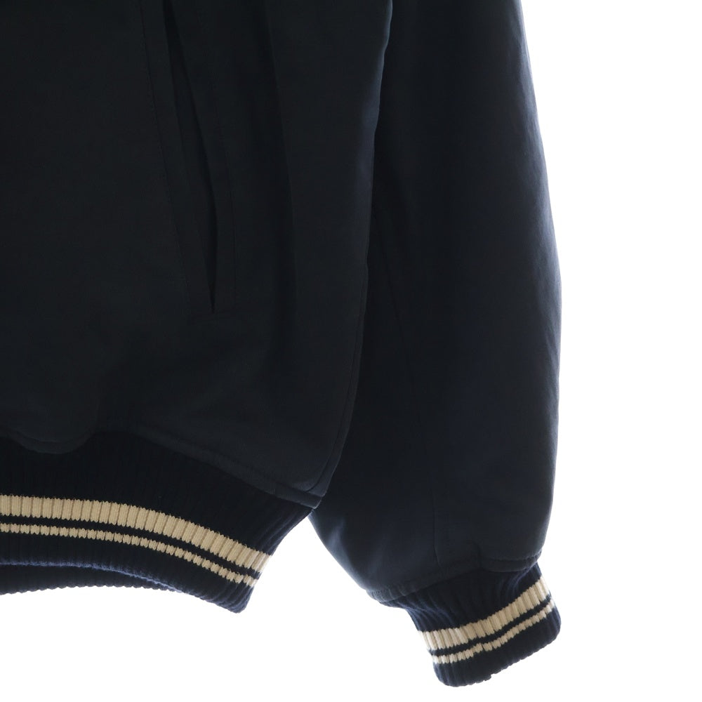 MAISON KITSUNE(メゾンキツネ) 25SS Teddy Brouson Jacket テディ ブルゾン バーシティージャケット ネイビー OM02116WQ4048