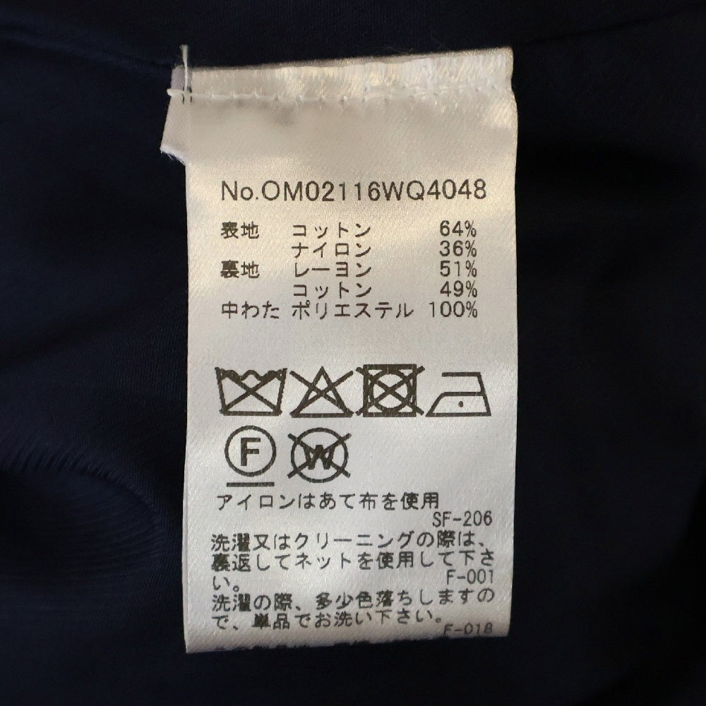 MAISON KITSUNE(メゾンキツネ) 25SS Teddy Brouson Jacket テディ ブルゾン バーシティージャケット ネイビー OM02116WQ4048