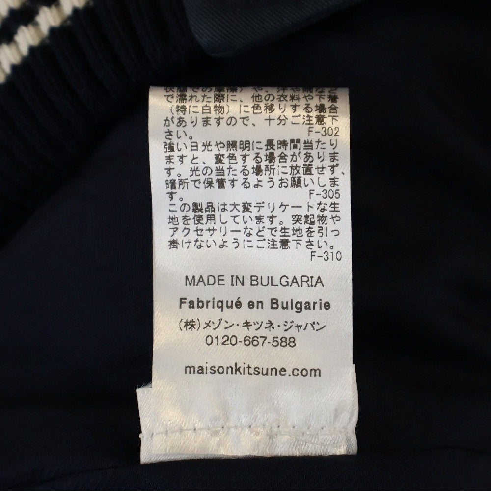 MAISON KITSUNE(メゾンキツネ) 25SS Teddy Brouson Jacket テディ ブルゾン バーシティージャケット ネイビー OM02116WQ4048