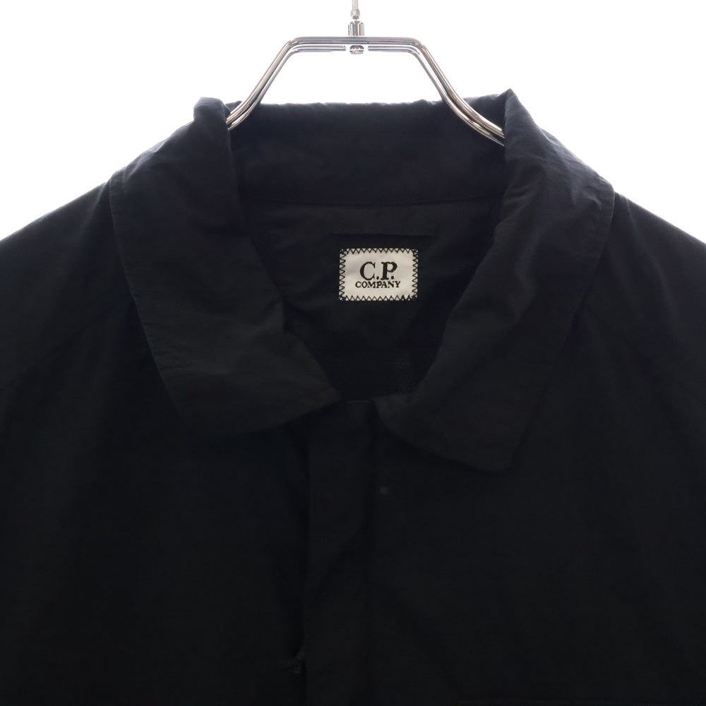 C.P. Company(シーピーカンパニー) フロントポケット ダブルジップアップ ナイロン ジャケット ブルゾン ブラック 18CMOS095A-005904G