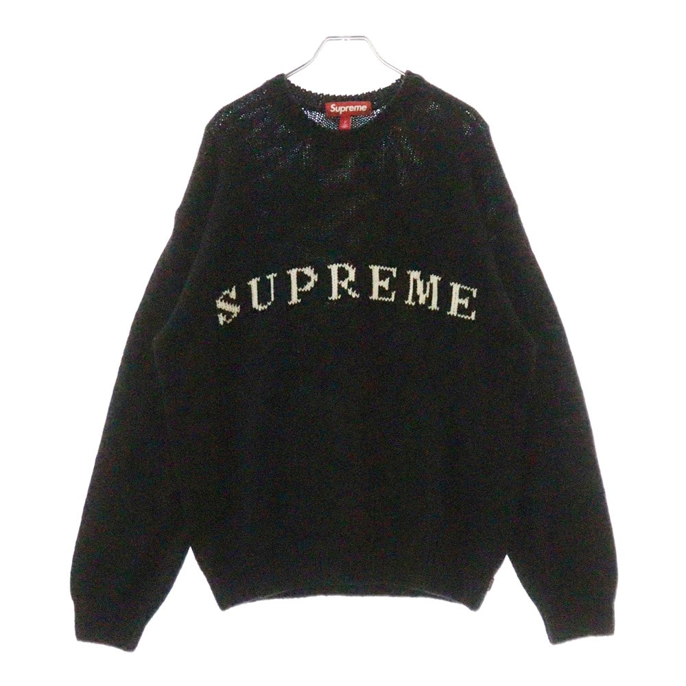 SUPREME(シュプリーム) 25SS Contrast Logo Sweaterコントラスト ロゴ ニット セーター ブラック