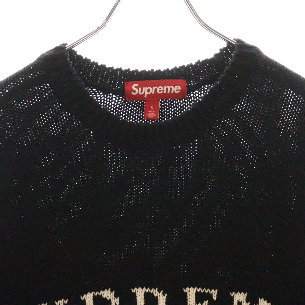 SUPREME(シュプリーム) 25SS Contrast Logo Sweaterコントラスト ロゴ ニット セーター ブラック