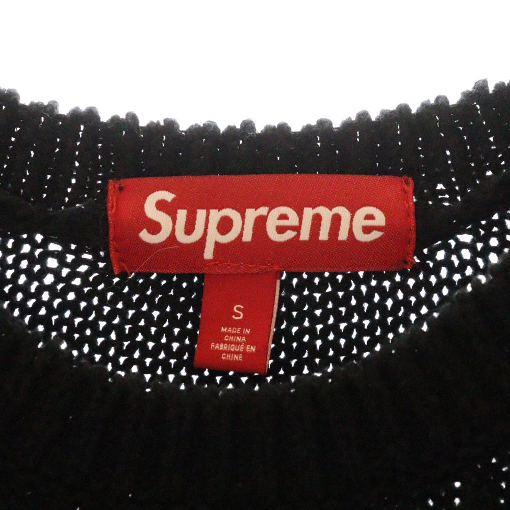 SUPREME(シュプリーム) 25SS Contrast Logo Sweaterコントラスト ロゴ ニット セーター ブラック