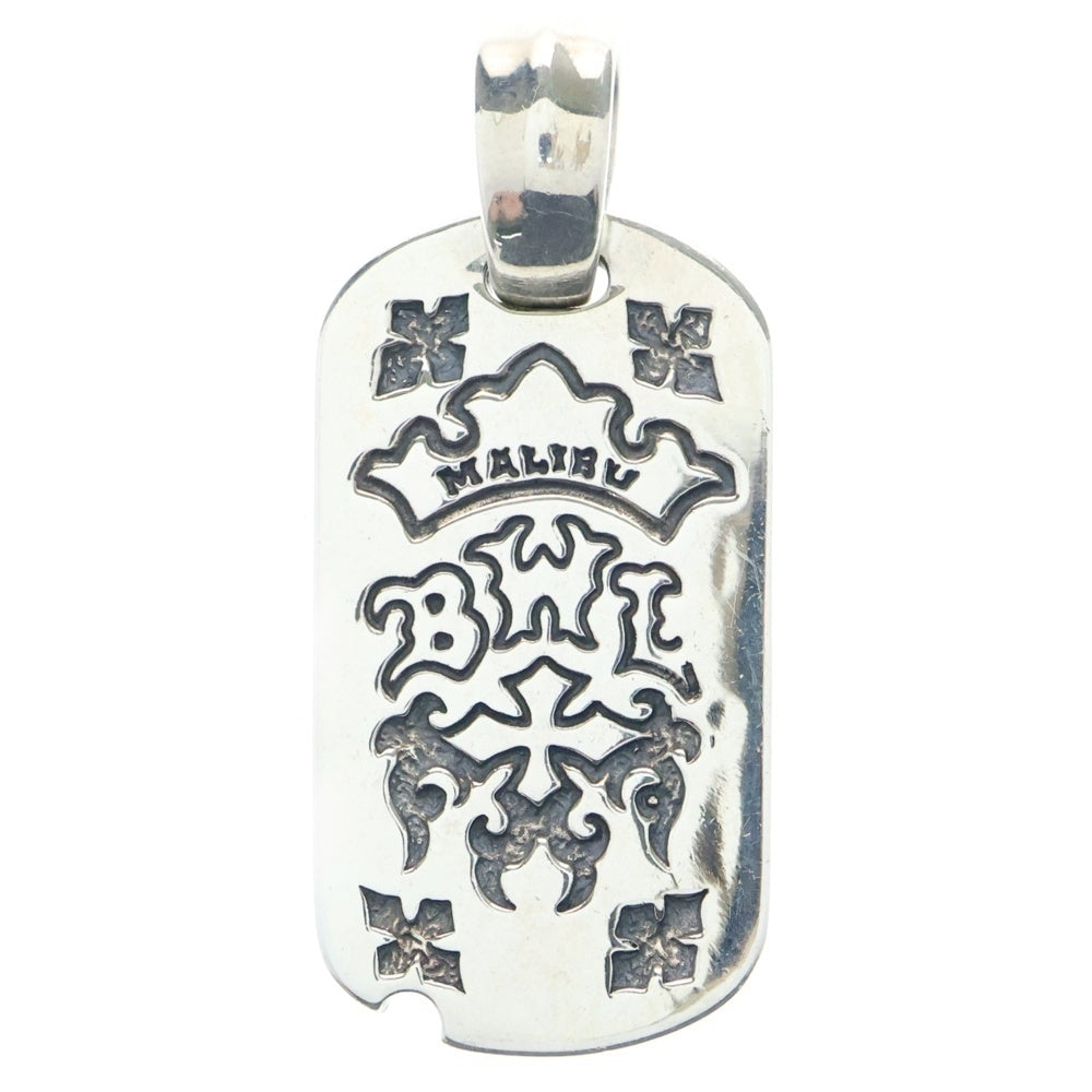 Bill Wall Leather/BWL(ビルウォールレザー) Keep It W.F.O. ロゴ ドッグタグ ネックレストップ シルバー