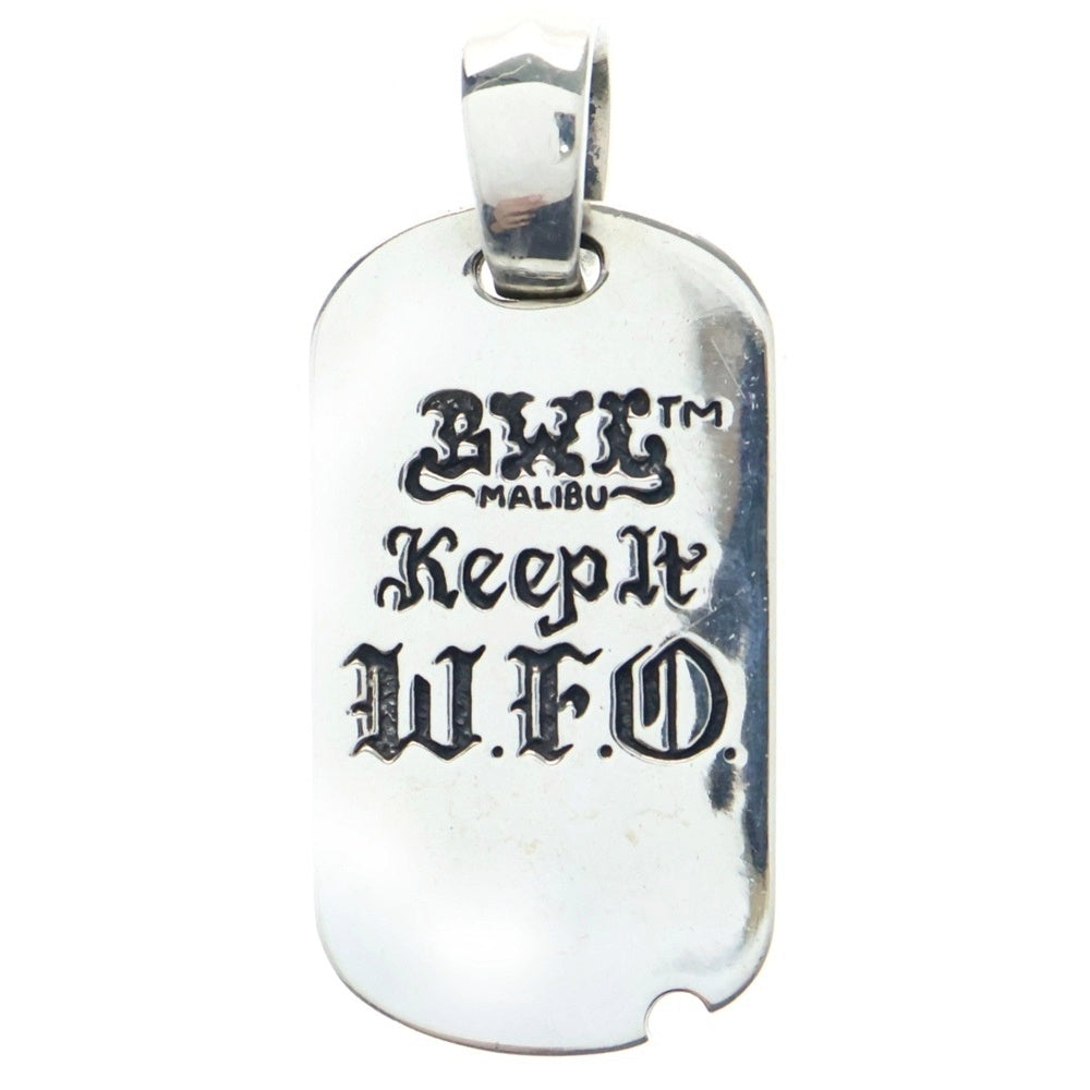 Bill Wall Leather/BWL(ビルウォールレザー) Keep It W.F.O. ロゴ ドッグタグ ネックレストップ シルバー