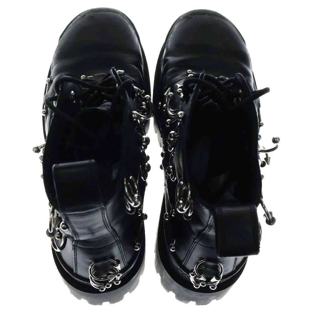 BALENCIAGA(バレンシアガ) STRIKE 20MM ストライクピアーシングレザーブーツ 763495 ブラック/シルバー