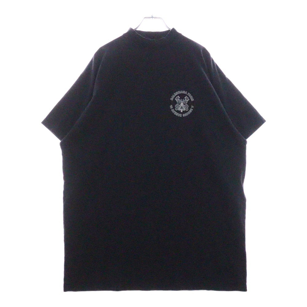 BALENCIAGA(バレンシアガ) フロントロゴプリント 半袖Tシャツ カットソー ブラック 787349 TRVU5
