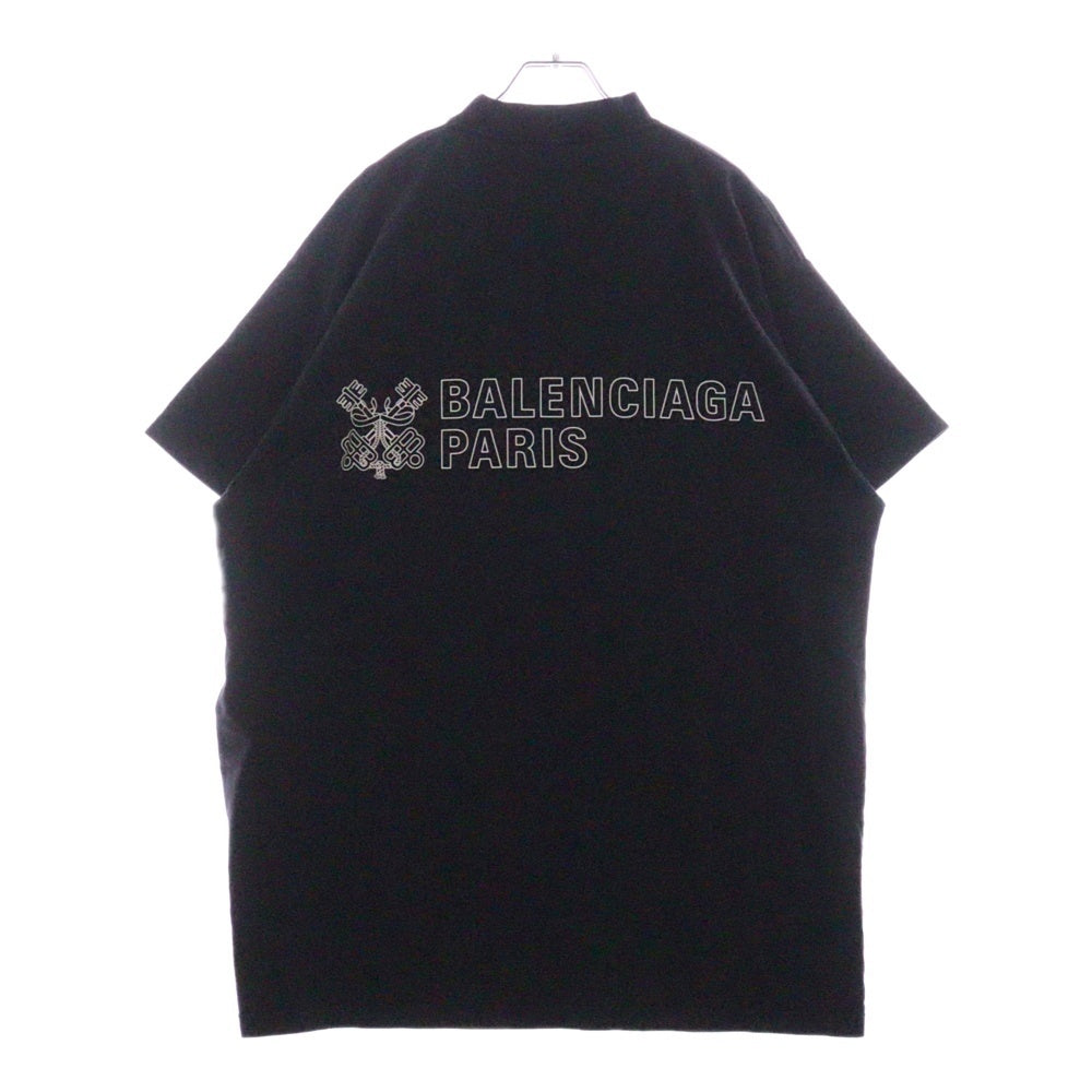 BALENCIAGA(バレンシアガ) フロントロゴプリント 半袖Tシャツ カットソー ブラック 787349 TRVU5
