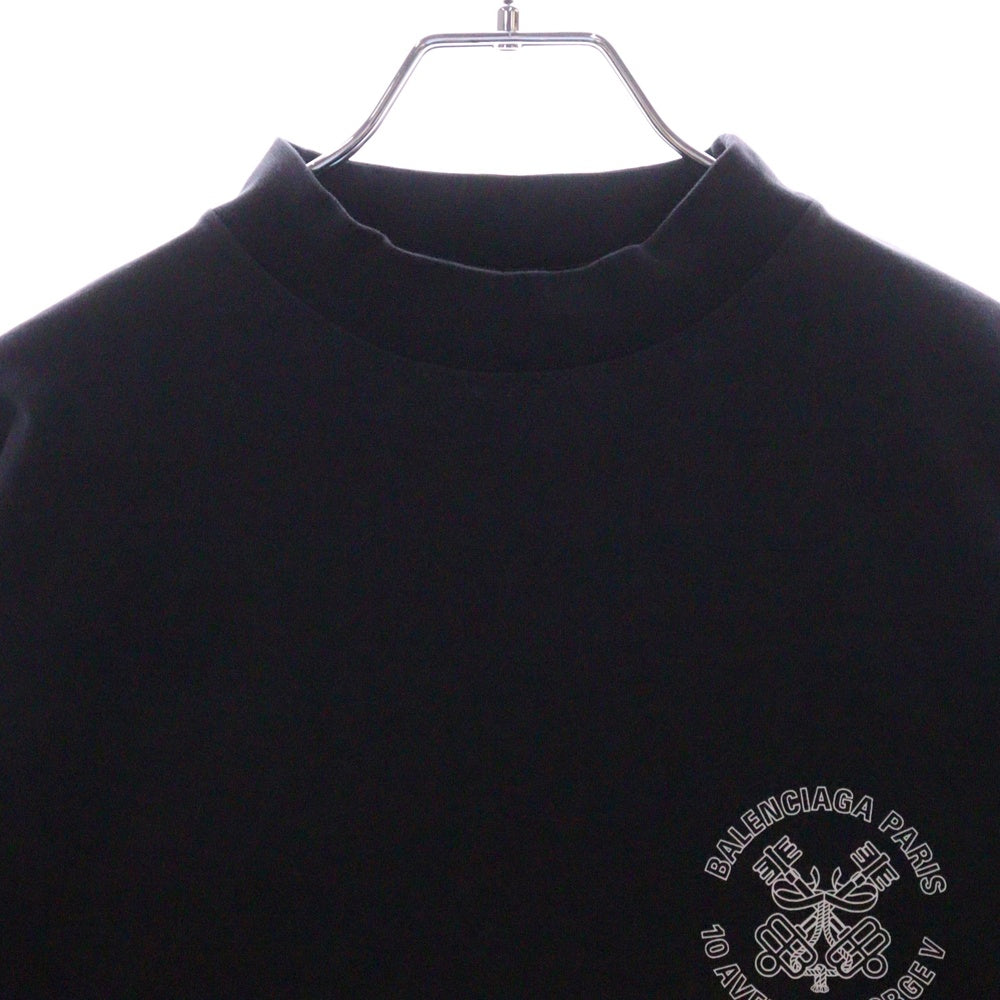 BALENCIAGA(バレンシアガ) フロントロゴプリント 半袖Tシャツ カットソー ブラック 787349 TRVU5
