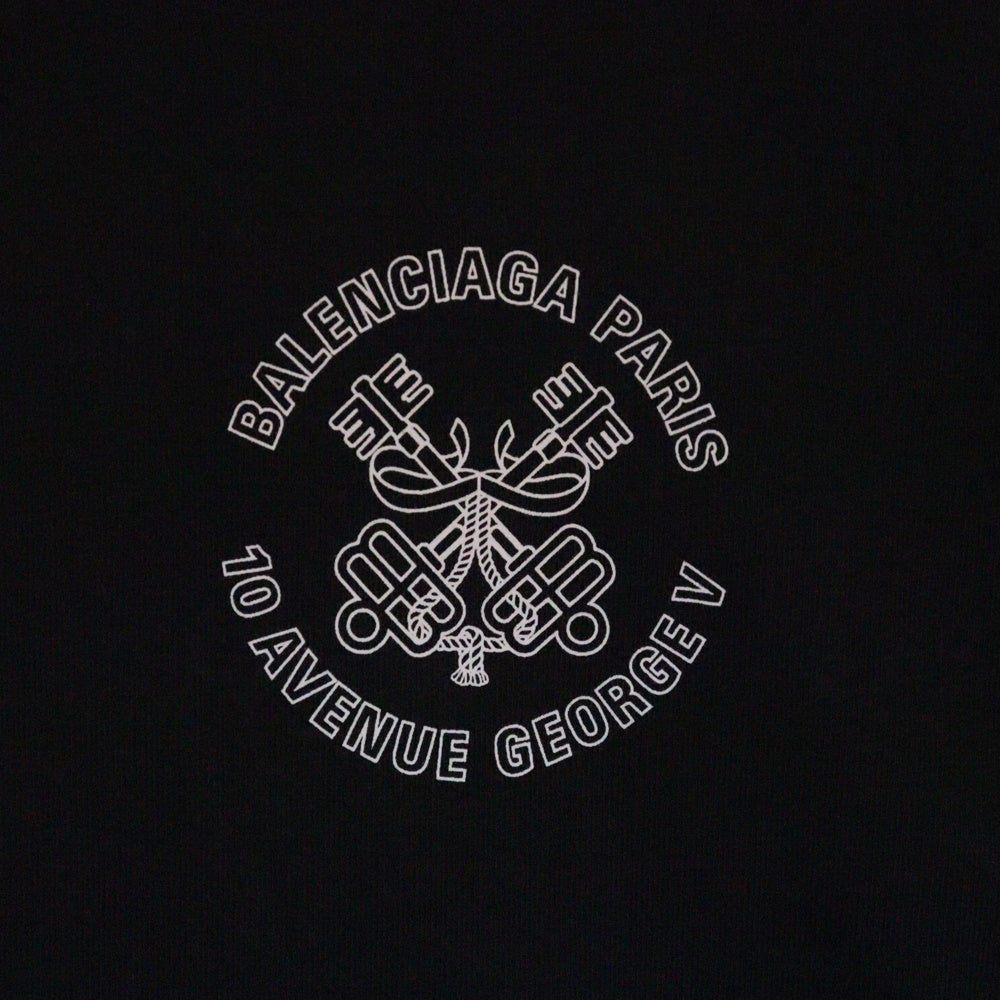 BALENCIAGA(バレンシアガ) フロントロゴプリント 半袖Tシャツ カットソー ブラック 787349 TRVU5