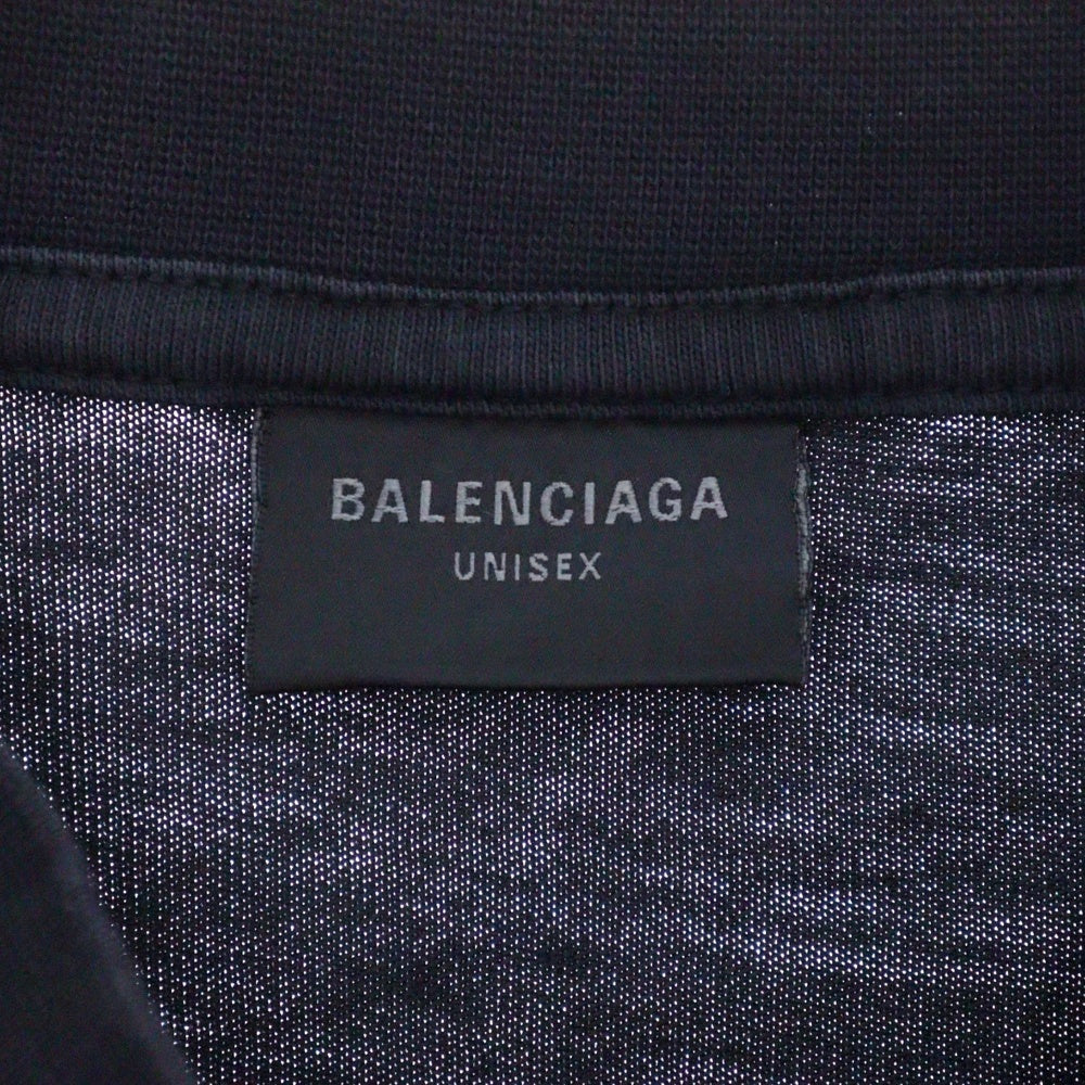 BALENCIAGA(バレンシアガ) フロントロゴプリント 半袖Tシャツ カットソー ブラック 787349 TRVU5