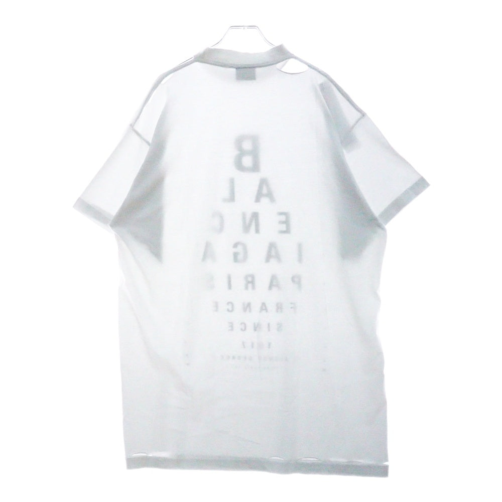 BALENCIAGA(バレンシアガ) Oversized T-Shirt ダメージ加工 オーバーサイズ 半袖Tシャツ カットソー ホワイト 811688 TRVU6