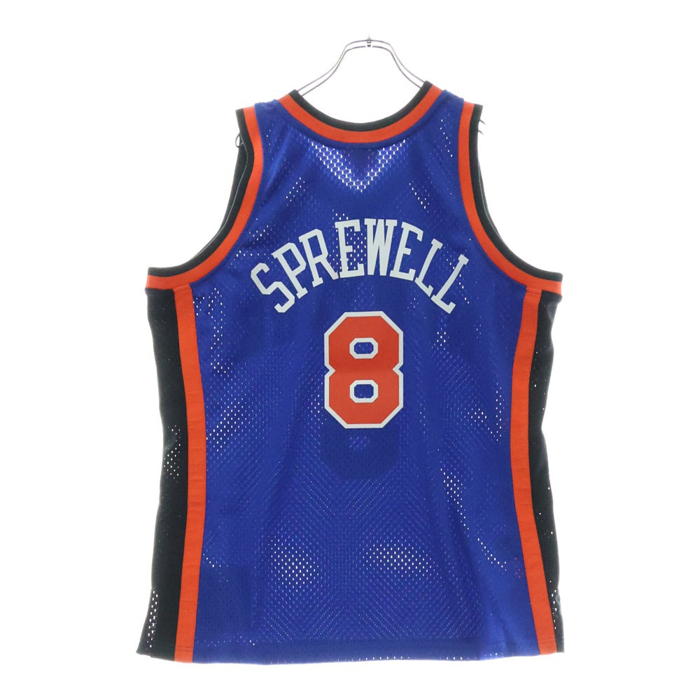 Mitchell&Ness(ミッチェル アンド ネス) NEW YORK KNICKS Sprewell ニューヨークニックス ラトレルスプリーウェル ユニフォーム メッシュタンクトップ ブルー