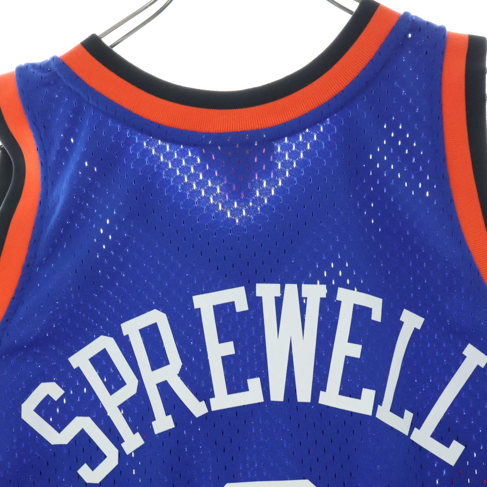 Mitchell&Ness(ミッチェル アンド ネス) NEW YORK KNICKS Sprewell ニューヨークニックス ラトレルスプリーウェル ユニフォーム メッシュタンクトップ ブルー