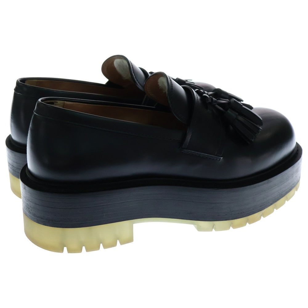 BOTTEGA VENETA(ボッテガヴェネタ) LEATHER TASSEL LOAFERS レザー タッセル プラットフォーム ローファー ブラック 632511-VBS30-1000