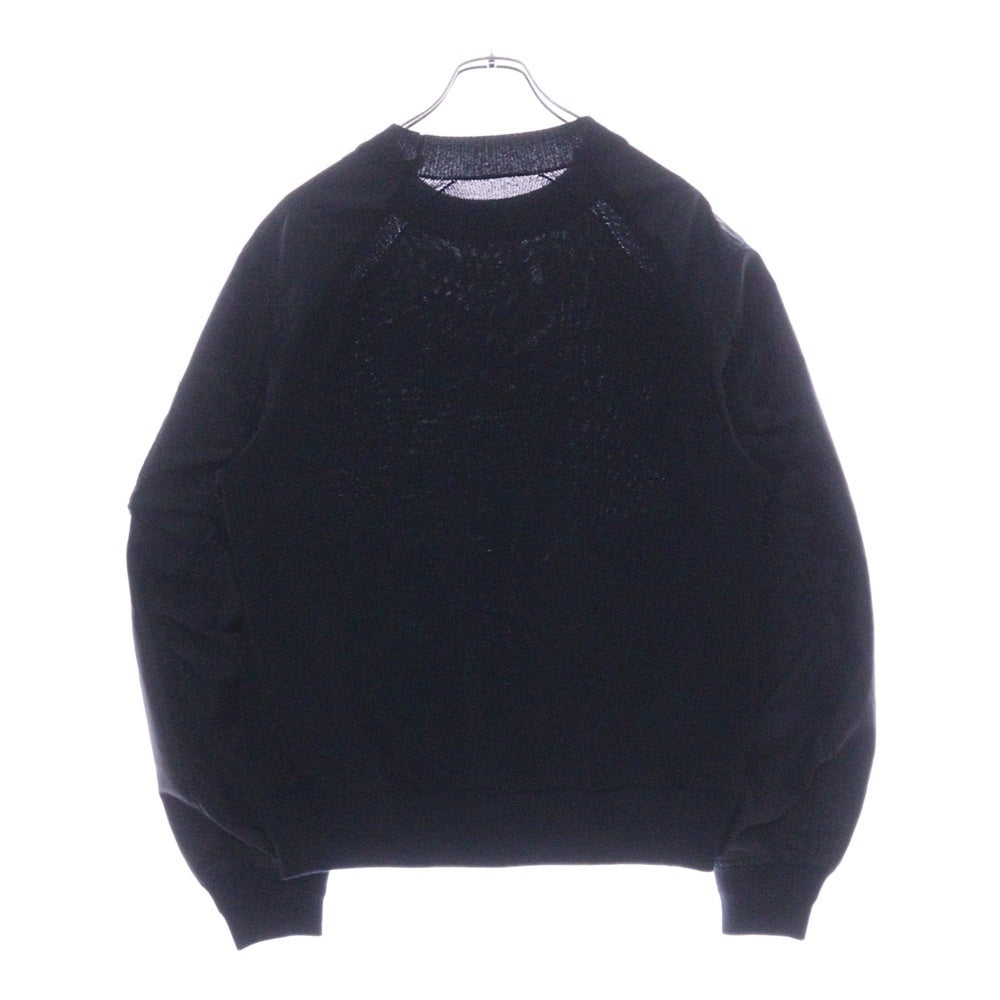 Sacai(サカイ) Nylon Twill Knit Blouson ナイロン ニット ミリタリー ブルゾン ブラック 25-03618M