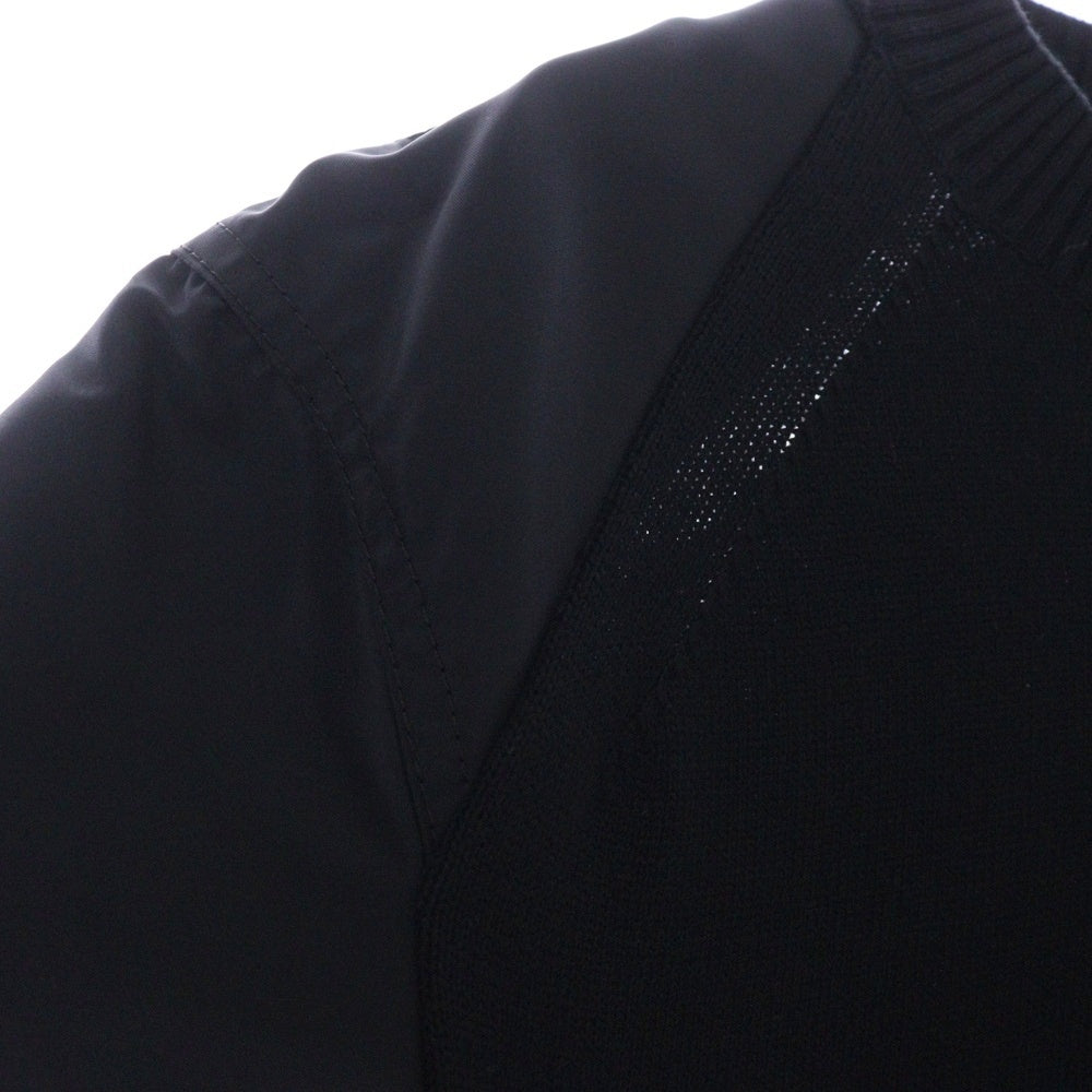 Sacai(サカイ) Nylon Twill Knit Blouson ナイロン ニット ミリタリー ブルゾン ブラック 25-03618M