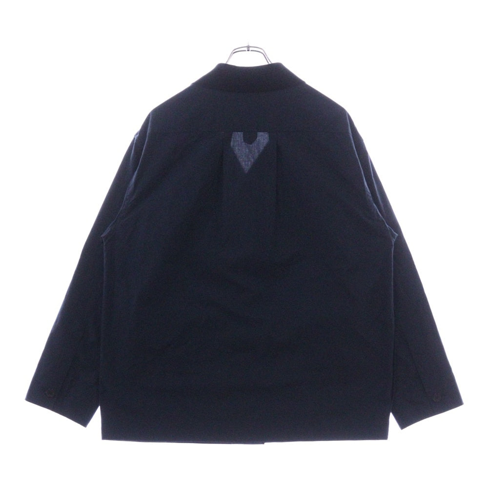 MARGARET HOWELL(マーガレットハウエル) MATT COTTON SILK POPLIN コットン シルク カバーオール ジャケット ネイビー 579-5125010