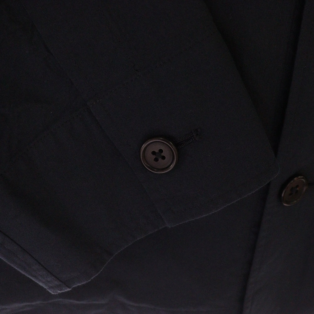 MARGARET HOWELL(マーガレットハウエル) MATT COTTON SILK POPLIN コットン シルク カバーオール ジャケット ネイビー 579-5125010