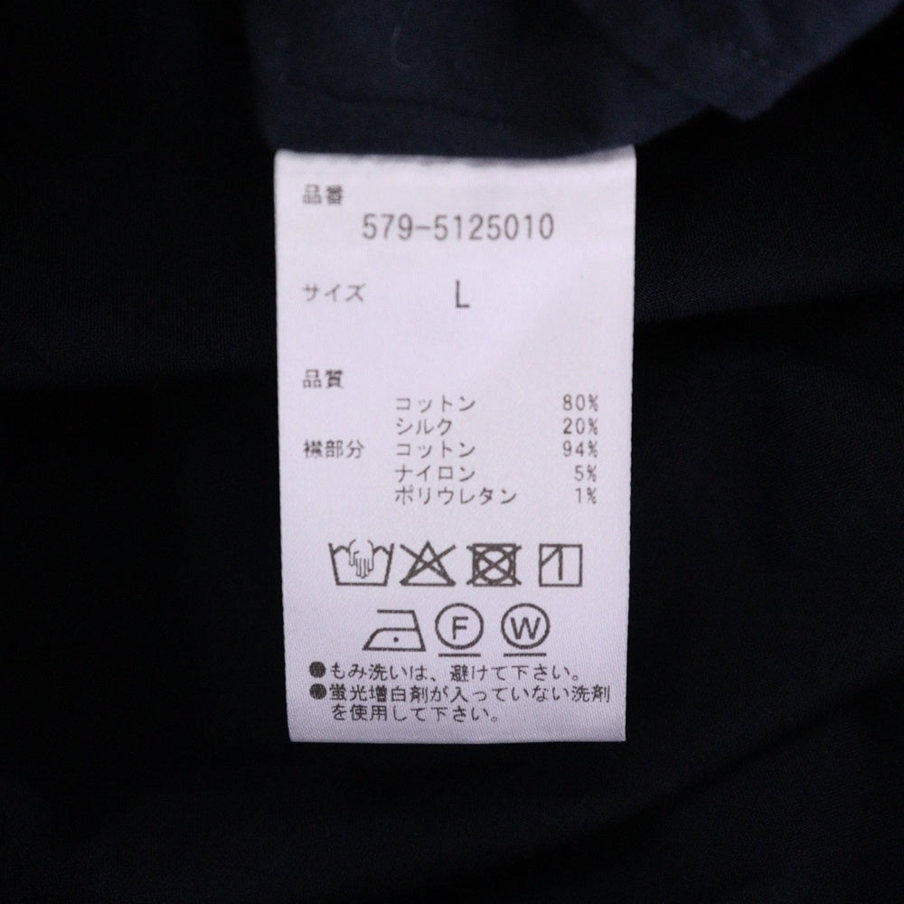 MARGARET HOWELL(マーガレットハウエル) MATT COTTON SILK POPLIN コットン シルク カバーオール ジャケット ネイビー 579-5125010