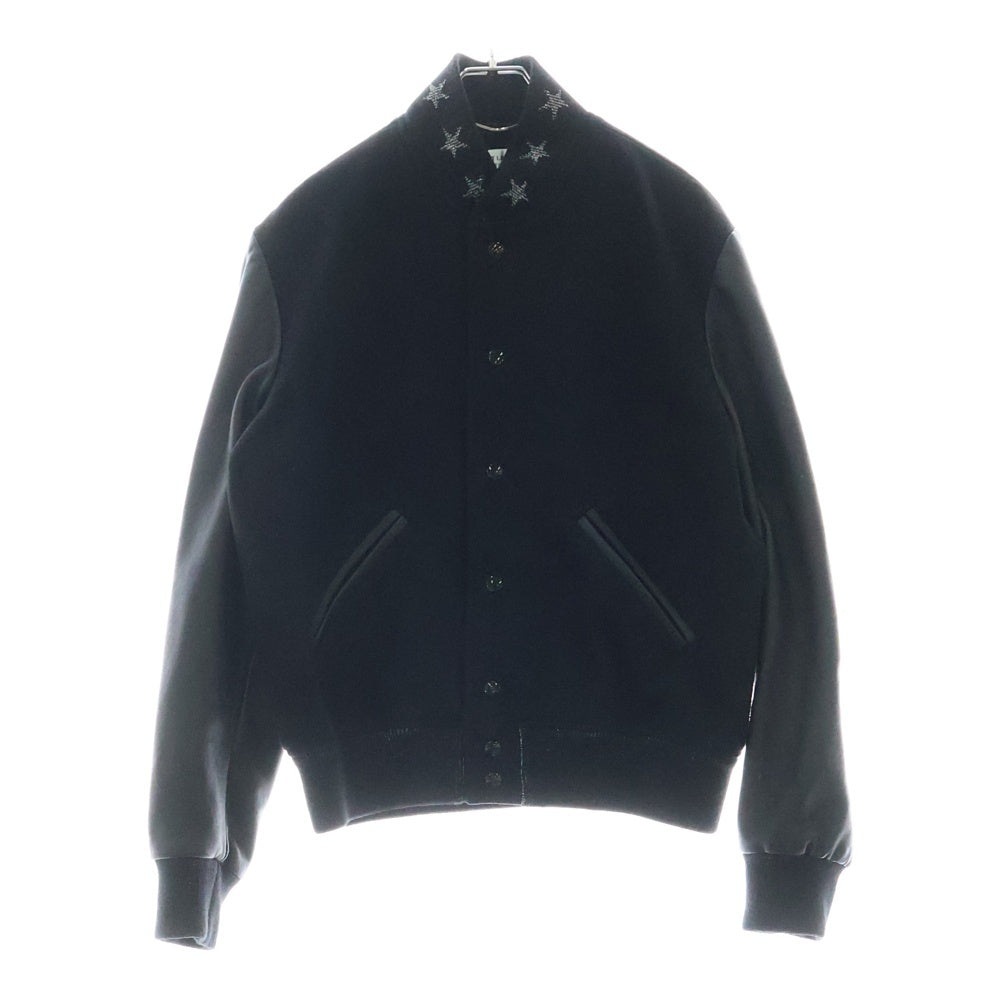 SAINT LAURENT PARIS(サンローランパリ) TEDDY JACKET スタージャガード ネック テディ スタジャン ジャケット ブラック 455208 Y180W