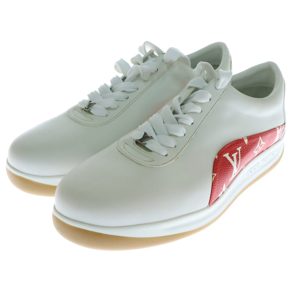 LOUIS VUITTON(ルイヴィトン) 17AW ×SUPREME LV SPORT SNEAKER スポーツスニーカー モノグラム レザーシューズ ホワイト/レッド 1A3EQ5