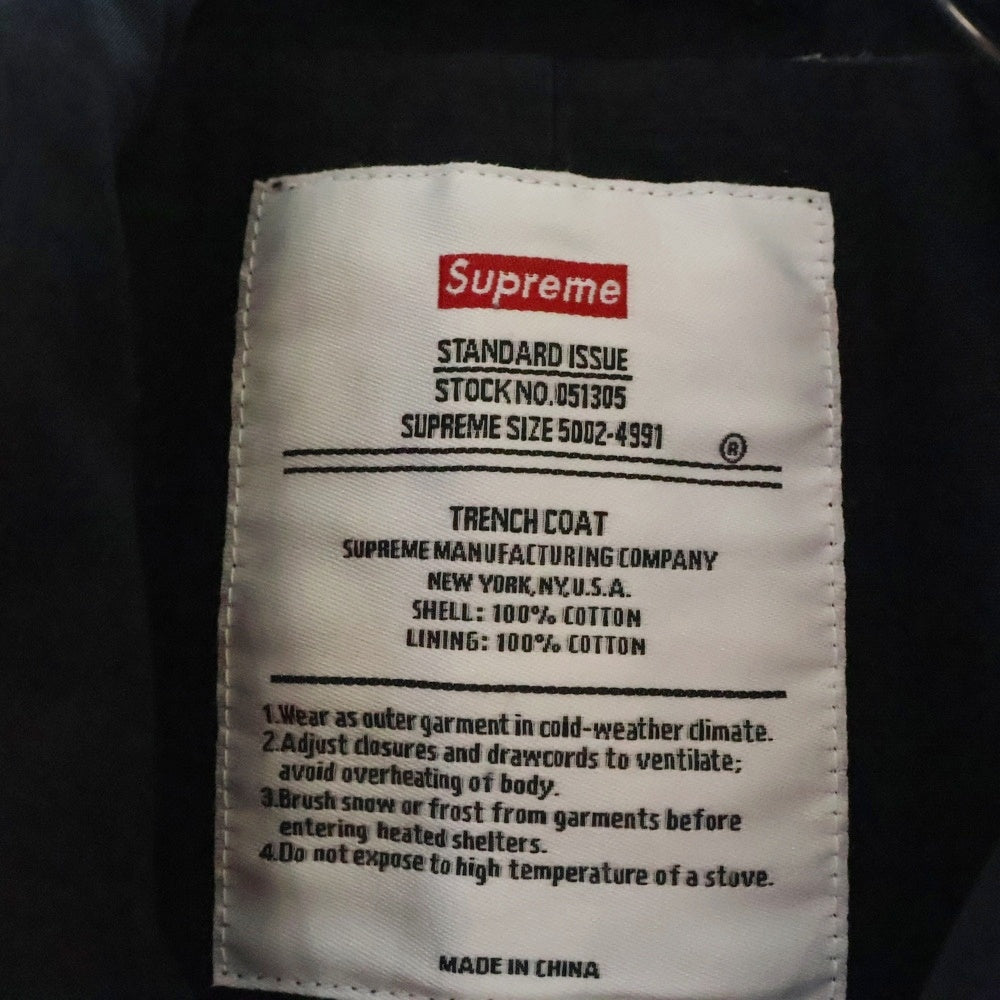 SUPREME(シュプリーム) 20SS Military Trench Coat ミリタリートレンチコート ブラック