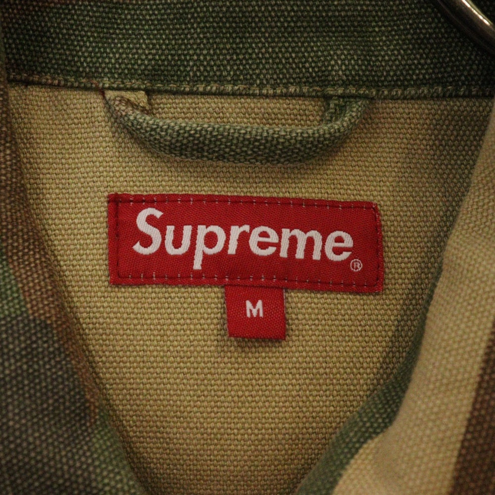 SUPREME(シュプリーム) 23SS Canvas Clip Jacket キャンバス クリップ フーデッド ジャケット 迷彩柄 カーキ