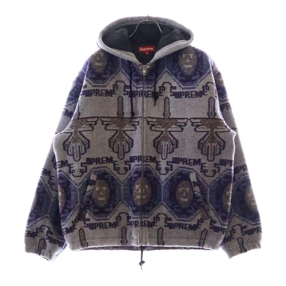SUPREME(シュプリーム) 22AW Supreme Woven Hooded Jacket ウーブンフーデッドジャケット ジップアップパーカー パープル