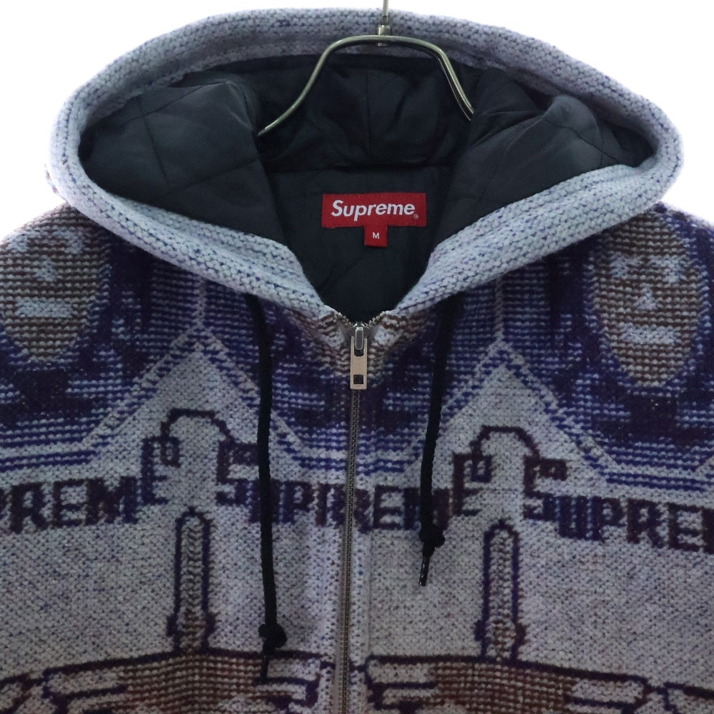 SUPREME(シュプリーム) 22AW Supreme Woven Hooded Jacket ウーブンフーデッドジャケット ジップアップパーカー パープル